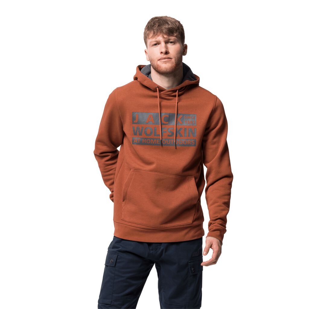 Jack Wolfskin BRAND HOODY Férfi Pulóver Réz - DKJIZW-714